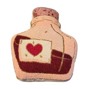 Cupcakes & Cashmere - Beaded Love Potion Pillow Valentine's Day NWT *Defect*